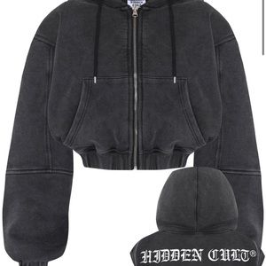 Hidden Cult Cropped Hoodie